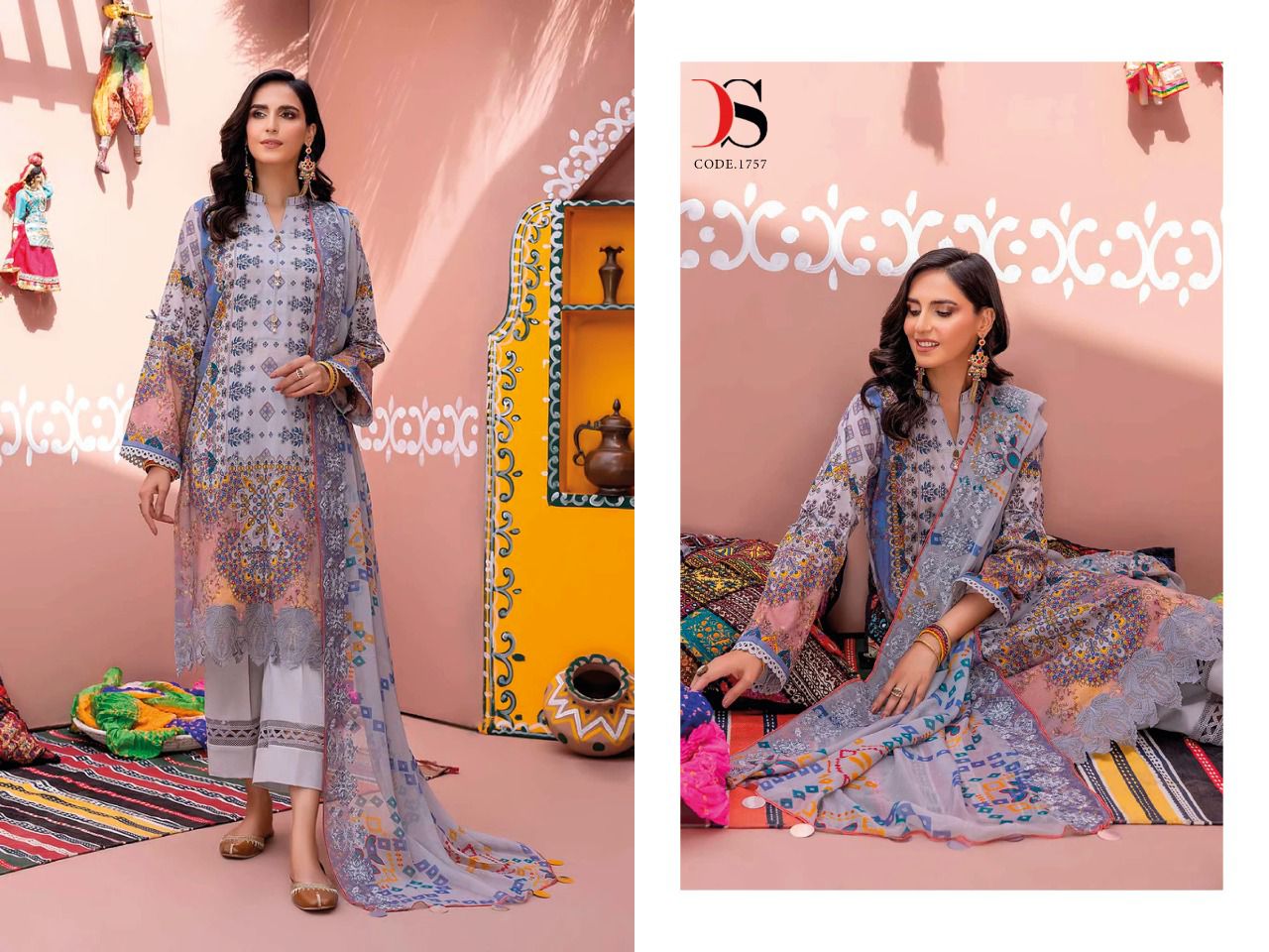 Deepsy Suits Chunri 22-2 Wholesale Cotton Pakistani Salwar Suits Catalog